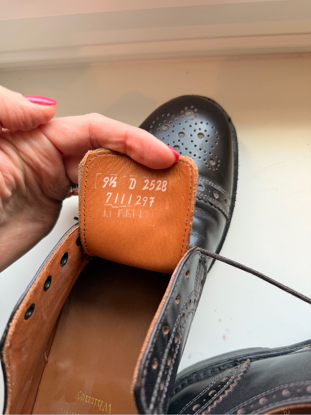 Allen Edmonds Brown Leather Brogue Cap-Toe Oxfords - Picture 6 of 13